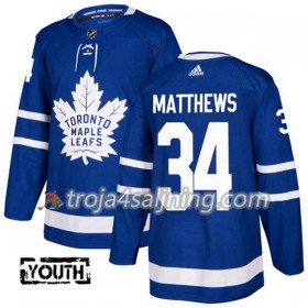 Toronto Maple Leafs tröja Auston Matthews 34 Adidas 2017-2018 Blå Authentic - NHL Tröjor Barn